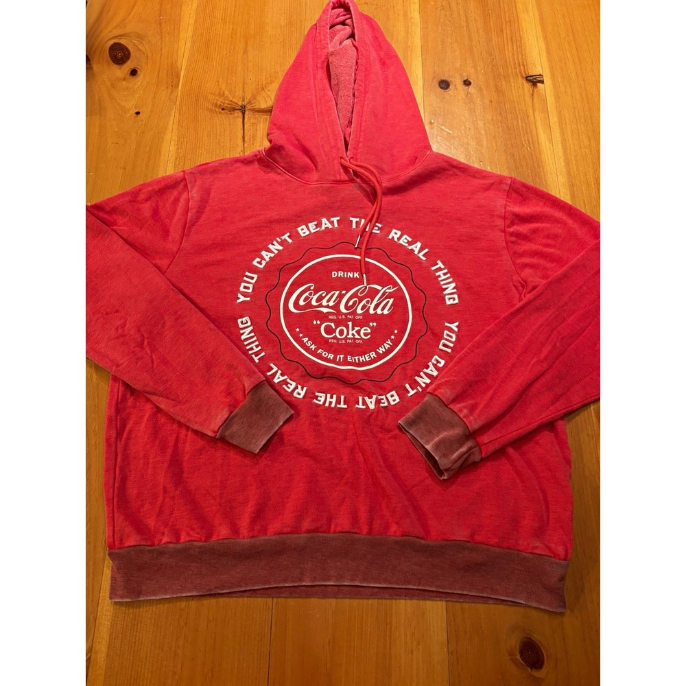 Coca-Cola Hoodie Men's 2XL Red "You Can't Beat the Real Thing" Graphic Coke 2020